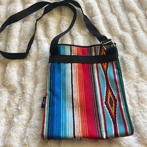 N. Gil Tribal Zippered Crossbody Pouch Shoulder Bag‎
